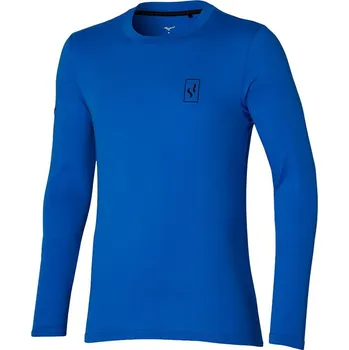 Pánské tričko MIZUNO Long Sleeve Shirt SR(U)/Peace Blue Melange/XXL