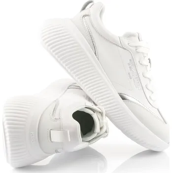 Dámská obuv TENISKY KARL LAGERFELD KREEPER RUN RSG LOGO LO LACE WHT LTHR & SUEDE W/SILVER