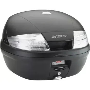 Zavazadlo na motocykl K35NT MONOLOCK topcase, KAPPA (35L, černý nelakovaný + kouřové odrazky)