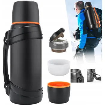 Termoska VELKÁ TURISTICKÁ TERMOSKA 2,5L TERMOHRNEK Z NEREZOVÉ OCELI NA KÁVU