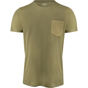 pracovní tričko James Harvest Tričko Walcott T-Shirt Men, Two-Tone, krátký rukáv, pánské COT62402057013-moss green 3XL Zelená mechová
