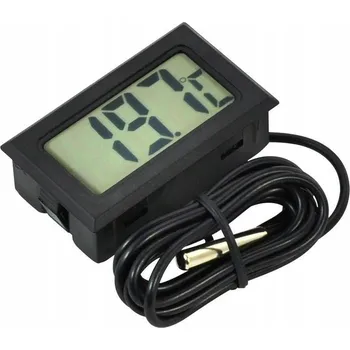 Domácí teploměr Elektronický LCD teploměr se sondou do akvária + baterie