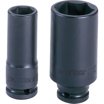 Gola hlavice Hlavice nástrčná prodloužená rázová King Tony 3/8 CrMo 6 hranná, 12 mm 343512M
