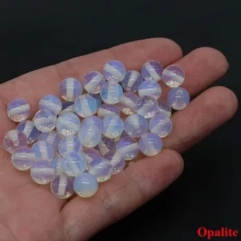 Náramek Přírodní kamenné korálky na náramky | šperky - Opalit , 6 mm (56 až 60 ks)