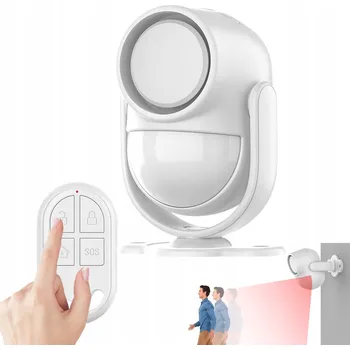 Bezdrátový alarm s pohybovým senzorem pro dům, garáž, siréna 125dB + Ovladače
