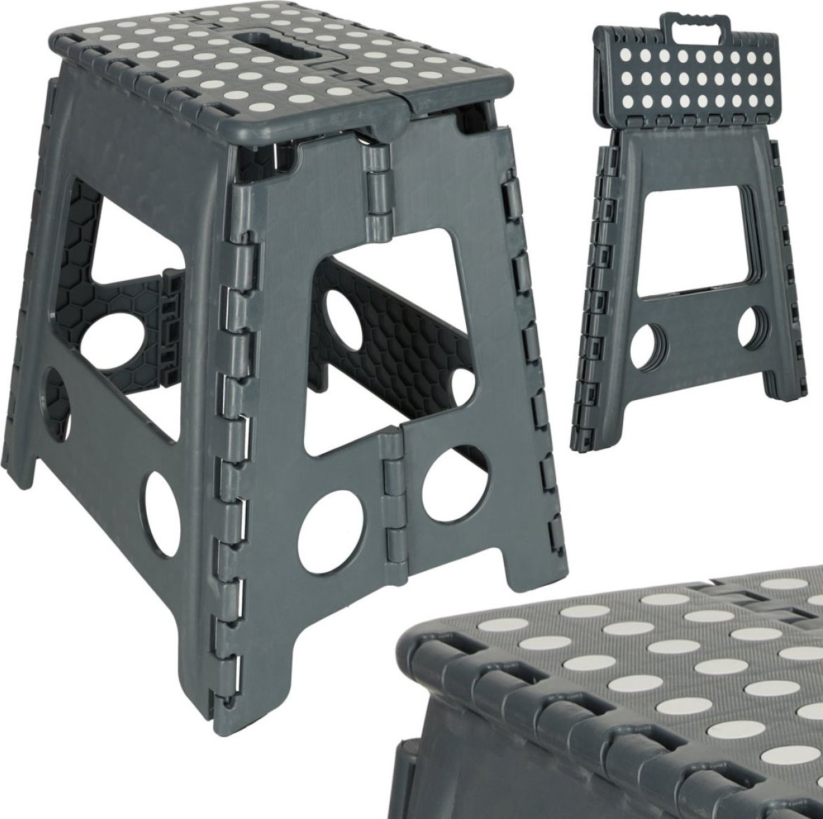 Skládací schůdek / stolička - šedá