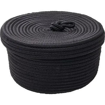 Úložný box Úložný košík VESSILO pletený, černý