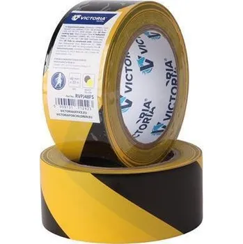 Lepicí páska Bezpečnostní páska, žlutá-černá, 48 mm x 33 m, VICTORIA FACILITY
