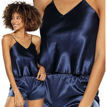 Dámské pyžamo Dkaren dámské pyžamo polyester modré velikost XS