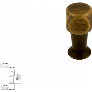 Nábytkové kování Nábytková úchytka SIRO 2389-10ZN79 stará mosaz kartáčovaná