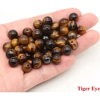 Náramek Přírodní kamenné korálky na náramky | šperky - tygří oko , 4 mm (85 až 90 ks)
