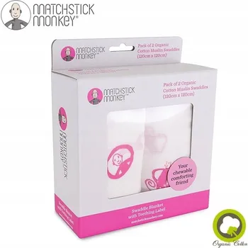 Zavinovačka ORGANICKÝ bavlněný ZAVINOVAČKA Pink růžová dečka 2 ks