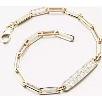 Náramek Dámský náramek žluté zlato 585 zirkon DZF5765-ZL-ZIR délka 19 cm