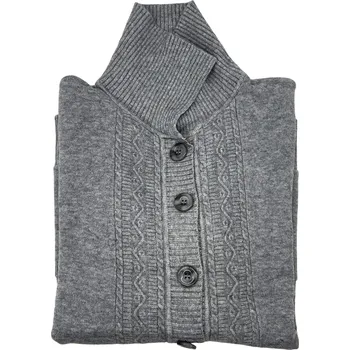 Dámské oblečení Fifan Dámský hedvábný svetr na zapínání HABY Barva: Šedá, Velikost: L-XL