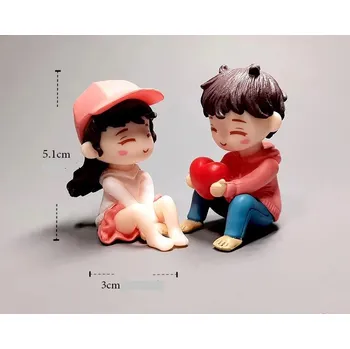 Svatební dekorace Figurka holka s klukem (srdce v dlaních)