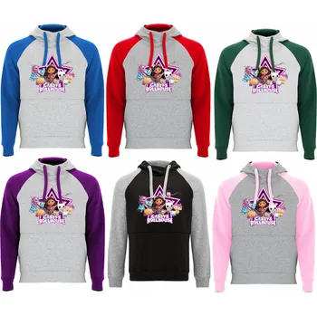 Dívčí mikina Dívčí mikina Gabinin kouzelný domek Barva: Melírová / černá, Velikost: 122/128 - 7/8let