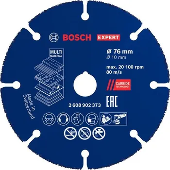 Příslušenství k brusce Bosch Řezací kotouče EXPERT Carbide Multi Wheel 76 mm, 10 mm Professional (2608902373)