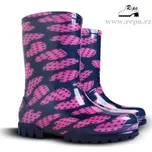 Dětské holínky DEMAR TWISTER PRINT 0037 V velké srdce 34-35