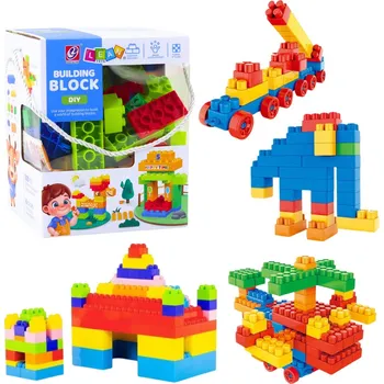ostatní stavebnice LEAN Toys Sada 100ks barevných 3D stavebních kostek.