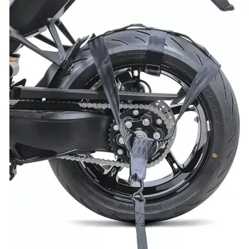 Upevňovací pás pro ukotvení zadního kola motorky