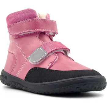 Dívčí zimní obuv Jonap barefoot dětské zimní boty s vlnou - Falco Růžové Velikost: 29
