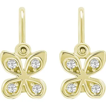 Šperk Zlaté dětské náušnice ve tvaru motýlka Madeleine