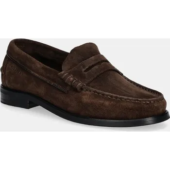 Dámská obuv Semišové mokasíny Tommy Hilfiger CLASSIC HILFIGER SUEDE LOAFER FM0FM05363 hnědá 89X, EUR 44