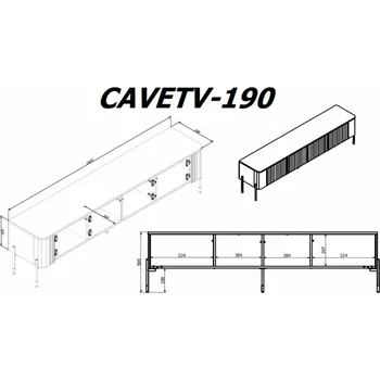 Televizní stolek Cama VERA 471002 televizní stolek/nábytek k multimediálnímu vybavení