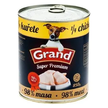 GRAND Dog konz. SuperPremium 1/4 kuřete 850g
