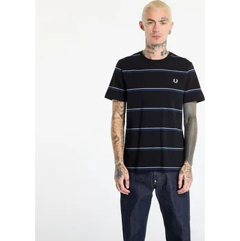 Pánské tričko Tričko FRED PERRY Fine Stripe T-Shirt Black XL