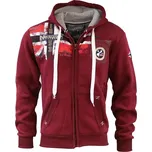 GEOGRAPHICAL NORWAY mikina pánská FESPOTE MEN 100 nadměrná velikost 6XL bordó
