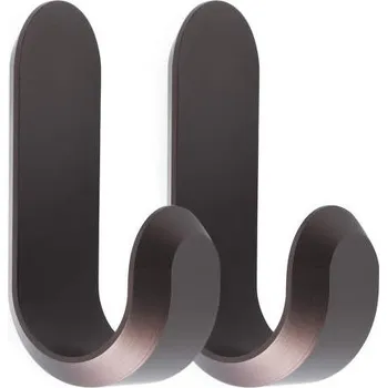 Věšák Normann Copenhagen Věšáky Curve Mini Hooks – set 2 ks, matt brown