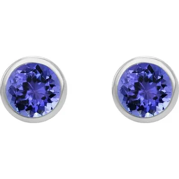 Náušnice Bezel náušnice s tanzanity Wetty