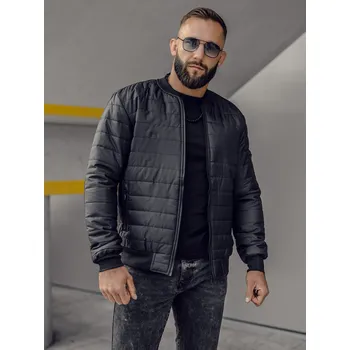 Pánská přechodová prošívaná bunda bomber černá Bolf MY-02A2 - XL