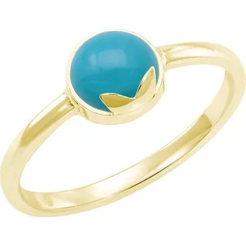 Prsten Zlatý prsten s cabochon tyrkysem Yana
