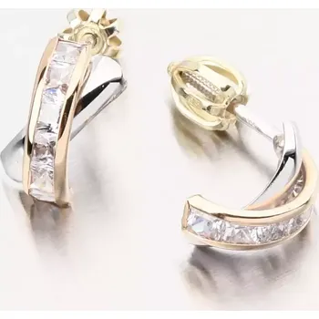 Náušnice Dámské náušnice žluté zlato 585 zirkon 52GZ-5023