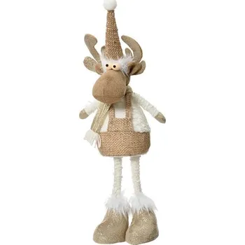 Vánoční dekorace Vánoční dekorace figura sob béžový 1ks, 14x12x50cm - Kluk