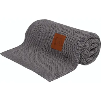 Dětská deka Infantilo Pletená deka Bamboo Diamond 80x100 cm Graphitová