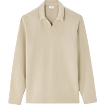 Pánské tričko Celio Tričko Medort s dlouhým rukávem 1175564 Béžová XL