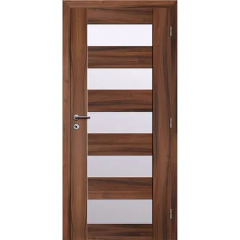 Interiérové dveře SOLODOOR Dveře rámové Türen 40 prosklené ořech fólie, 70P