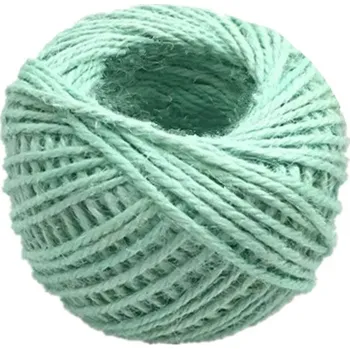 Svatební dekorace Jutový motouz (mátově zelený) 50m