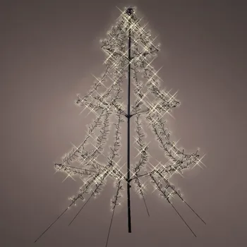 Vánoční dekorace Vánoční venkovní dekorace 3D strom s LED osvětlením, 130x200 cm