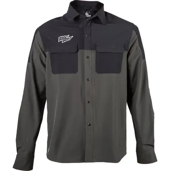 cyklistický dres Bunda Fresh Trash MEN'S RIDER LONG SLEEVE SHIRT OLIVE GREEN/BLACK S