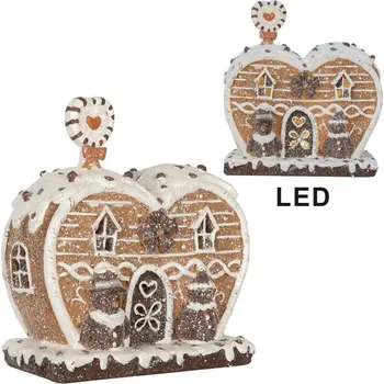 Vánoce Perníková LED chaloupka Gingerbread Cotti - 18*10*19 cm