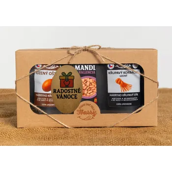 Dárková krabička Křupavý uzený MIX 3ks radostné vánoce dárek (Křupavý uzený MIX 3ks radostné vánoce dárek)