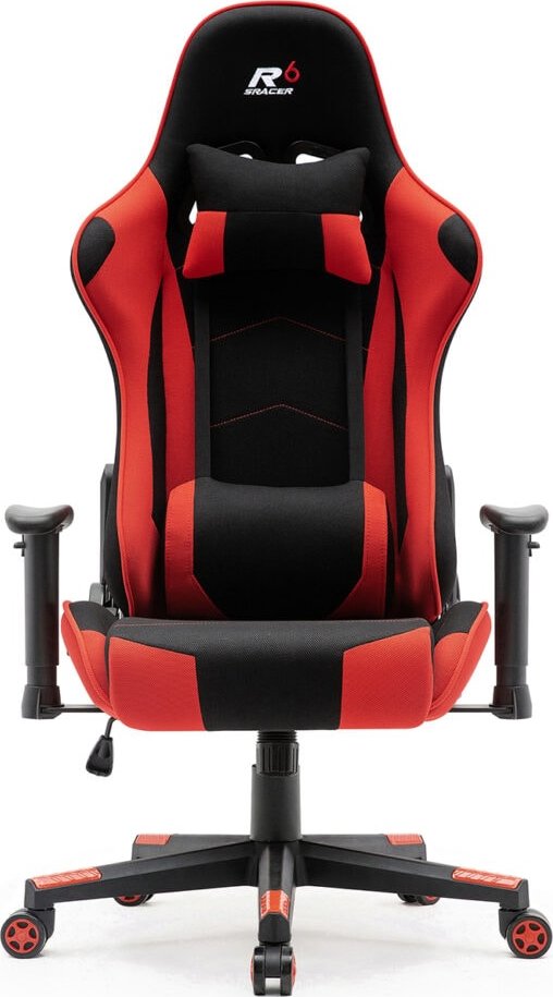 Herní židle Sracer R6 nosnost 130 kg černá-červená látková