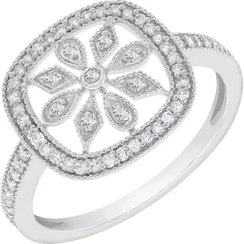 Prsten Zlatý prsten s diamantovým květem Liliane