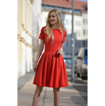 Dámské šaty KARTES MODA šaty dámské KM127-1 36 červená