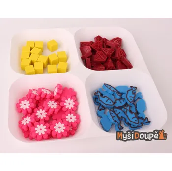 Příslušenství k deskovým hrám Myší Doupě Čtyřmiska - univerzální miska na žetony - bílá