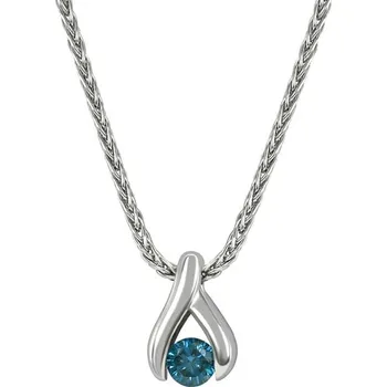 Přívěsek Platinový přívěsek s modrým diamantem Tilda